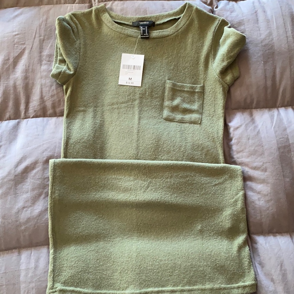 Army green bodycon dress- Forever 21